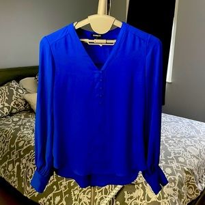 Express cobalt blue long sleeve blouse - Size S